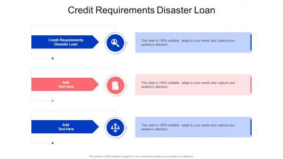 Credit Requirements Disaster Loan In Powerpoint And Google Slides Cpb