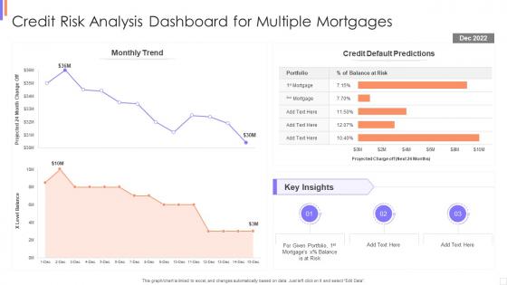 Credit Risk Analysis Dashboard Snapshot For Multiple Mortgages