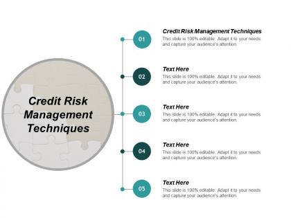 Credit risk management techniques ppt powerpoint presentation infographics slideshow cpb