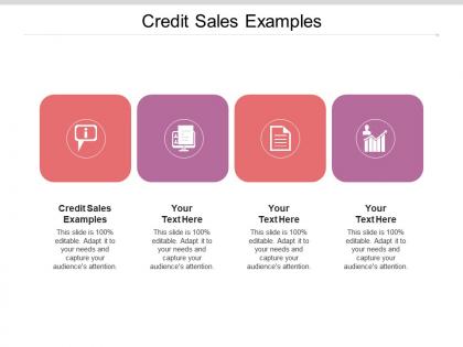 Credit sales examples ppt powerpoint presentation ideas show cpb