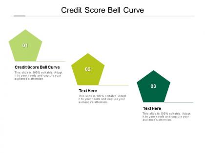 Credit score bell curve ppt powerpoint presentation summary infographics cpb