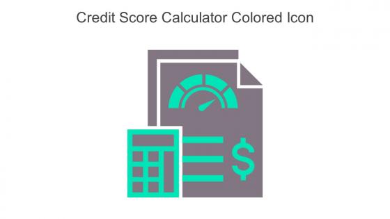 Credit Score Calculator Colored Icon In Powerpoint Pptx Png And Editable Eps Format