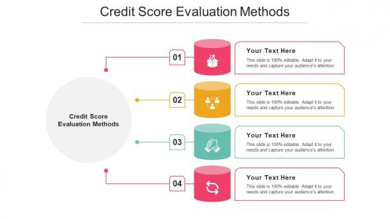 Credit Score Evaluation Methods Ppt Powerpoint Presentation Icon Graphics Tutorials Cpb