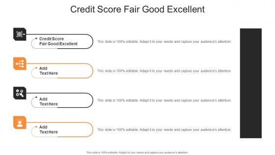 Credit Score Fair Good Excellent In Powerpoint And Google Slides Cpb