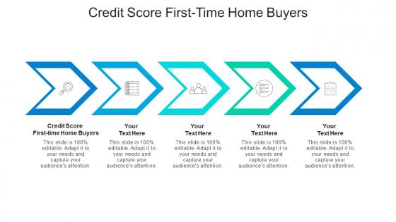 Credit score first time home buyers ppt powerpoint presentation professional icon cpb