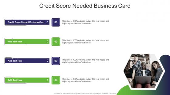 Credit Score Needed Business Card In Powerpoint And Google Slides Cpb