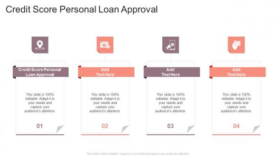 Credit Score Personal Loan Approval In Powerpoint And Google Slides Cpb