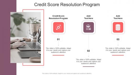 Credit Score Resolution Program In Powerpoint And Google Slides Cpb