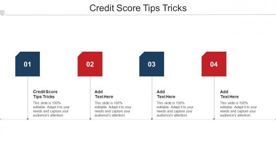 Credit Score Tips Tricks Ppt Powerpoint Presentation Summary Show Cpb