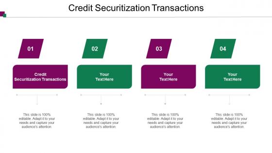 Credit Securitization Transactions Ppt Powerpoint Presentation Inspiration Introduction Cpb