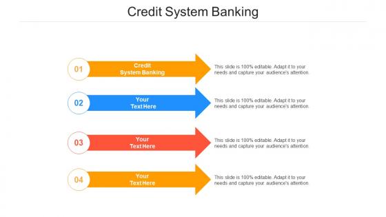 Credit system banking ppt powerpoint presentation infographics display cpb