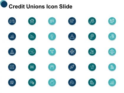 Credit unions icon slide growth l203 ppt powerpoint presentation layouts