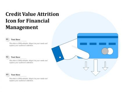 Credit value attrition icon for financial management