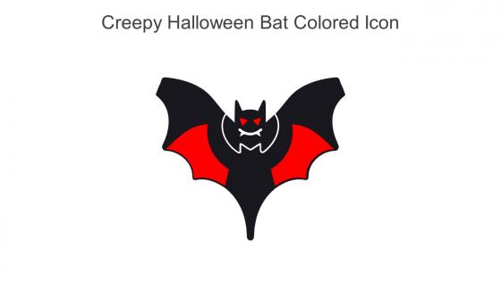 Creepy Halloween Bat Colored Icon In Powerpoint Pptx Png And Editable Eps Format