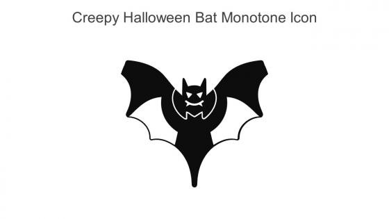Creepy Halloween Bat Monotone Icon In Powerpoint Pptx Png And Editable Eps Format