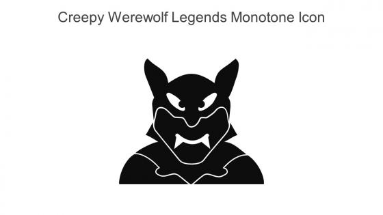 Creepy Werewolf Legends Monotone Icon In Powerpoint Pptx Png And Editable Eps Format