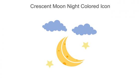 Crescent Moon Night Colored Icon In Powerpoint Pptx Png And Editable Eps Format