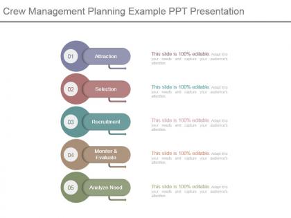 Crew management planning example ppt presentation