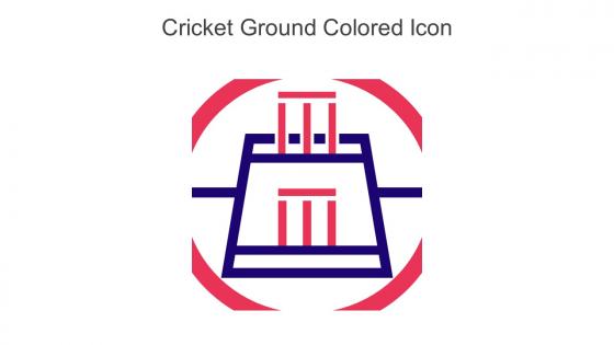 Cricket Ground Colored Icon In Powerpoint Pptx Png And Editable Eps Format