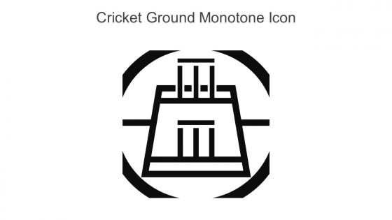 Cricket Ground Monotone Icon In Powerpoint Pptx Png And Editable Eps Format