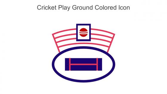 Cricket Play Ground Colored Icon In Powerpoint Pptx Png And Editable Eps Format