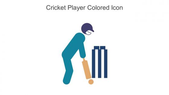 Cricket Player Colored Icon In Powerpoint Pptx Png And Editable Eps Format