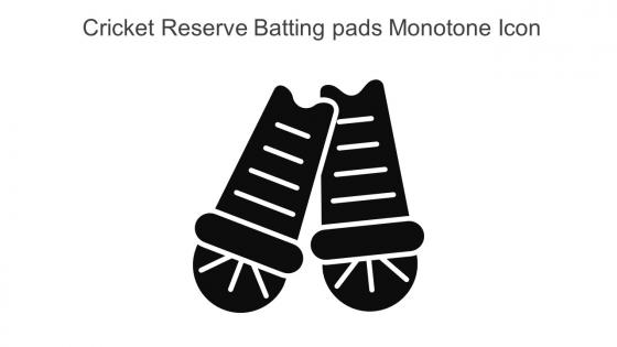 Cricket Reserve Batting Pads Monotone Icon In Powerpoint Pptx Png And Editable Eps Format