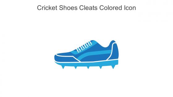 Cricket Shoes Cleats Colored Icon In Powerpoint Pptx Png And Editable Eps Format