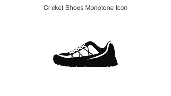 Cricket Shoes Monotone Icon In Powerpoint Pptx Png And Editable Eps Format