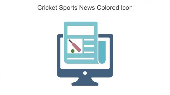 Cricket Sports News Colored Icon In Powerpoint Pptx Png And Editable Eps Format