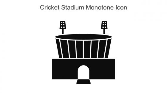 Cricket Stadium Monotone Icon In Powerpoint Pptx Png And Editable Eps Format