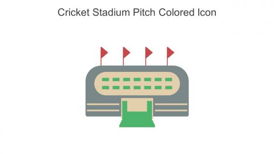 Cricket Stadium Pitch Colored Icon In Powerpoint Pptx Png And Editable Eps Format