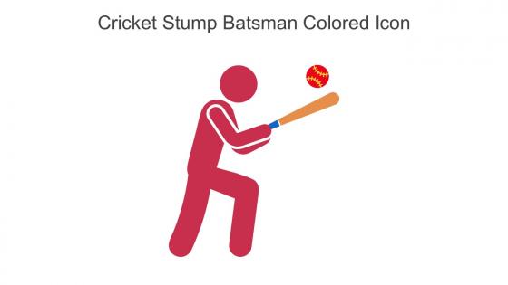 Cricket Stump Batsman Colored Icon In Powerpoint Pptx Png And Editable Eps Format