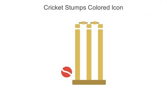 Cricket Stumps Colored Icon In Powerpoint Pptx Png And Editable Eps Format