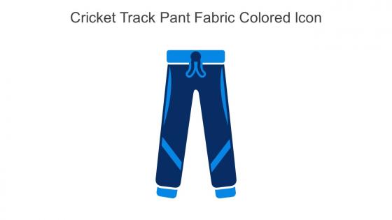 Cricket Track Pant Fabric Colored Icon In Powerpoint Pptx Png And Editable Eps Format