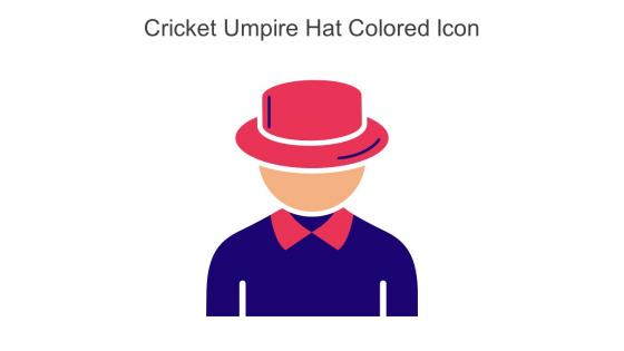 Cricket Umpire Hat Colored Icon In Powerpoint Pptx Png And Editable Eps Format