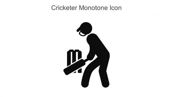 Cricketer Monotone Icon In Powerpoint Pptx Png And Editable Eps Format