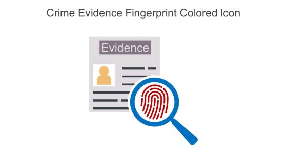 Crime Evidence Fingerprint Colored Icon In Powerpoint Pptx Png And Editable Eps Format