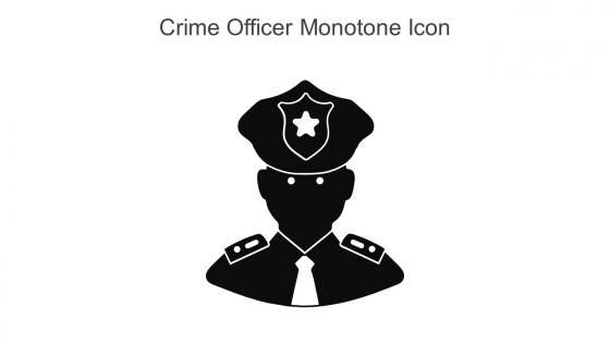 Crime Officer Monotone Icon In Powerpoint Pptx Png And Editable Eps Format