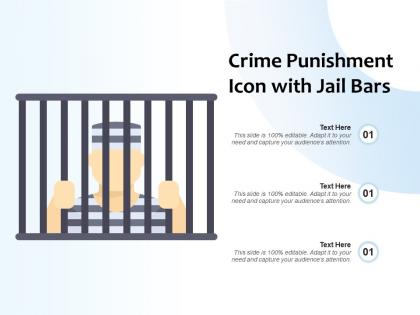 Crime punishment icon with jail bars