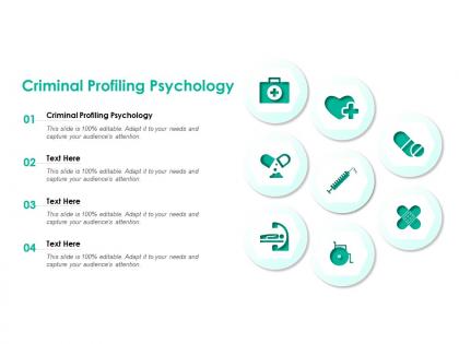 Criminal profiling psychology ppt powerpoint presentation ideas icon