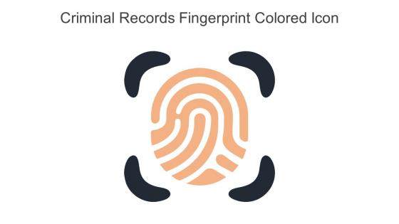 Criminal Records Fingerprint Colored Icon In Powerpoint Pptx Png And Editable Eps Format