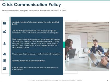 Crisis communication policy action oriented ppt presentation styles