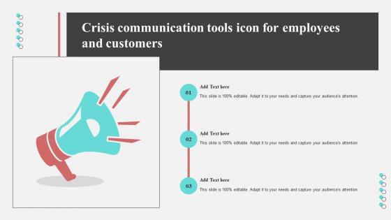 Crisis Communication Tools Icon For Employees And Customers