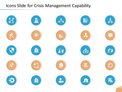 Crisis management capability icons slide for crisis management capability ppt example file