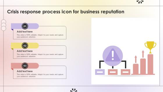 Crisis Response Process Icon For Business Reputation