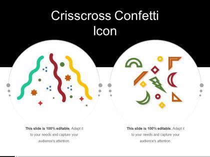Crisscross confetti icon
