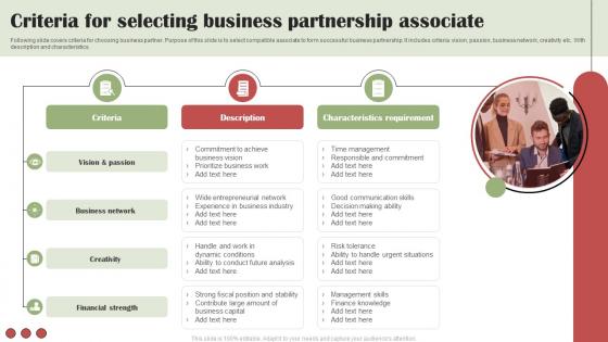 Criteria For Selecting Business Partnership Associate