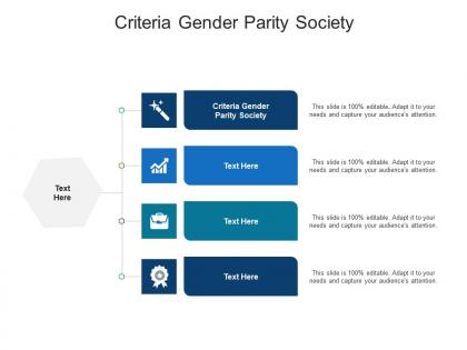 Criteria gender parity society ppt powerpoint presentation visual aids icon cpb