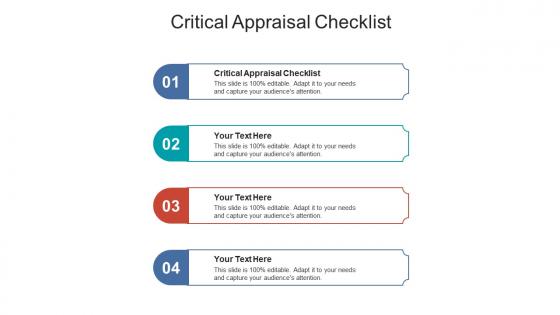 Critical appraisal checklist ppt powerpoint presentation pictures slide cpb